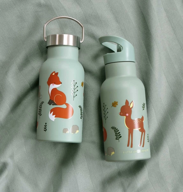 A Little Lovely Company Rozsdamentes acél ivópalack 500 ml – Barátok az erdőből