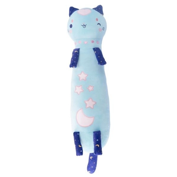 Glow-in-the-Dark Blue Cat Plush Toy 60 cm