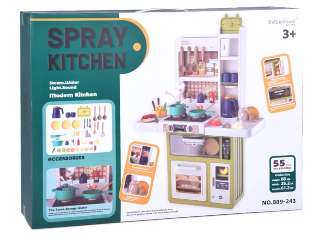 Interactive Play Kitchen with Refrigerator and Dishwasher