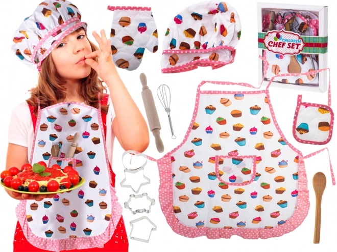 Children's Chef Set with Apron and Baking Accessories