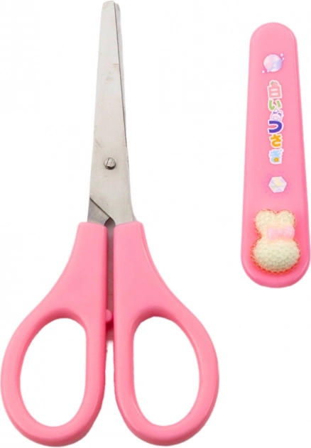 School scissors with a decorative cover 14 cm