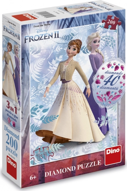 Frozen 2 Puzzle with Gems, 200 Pieces