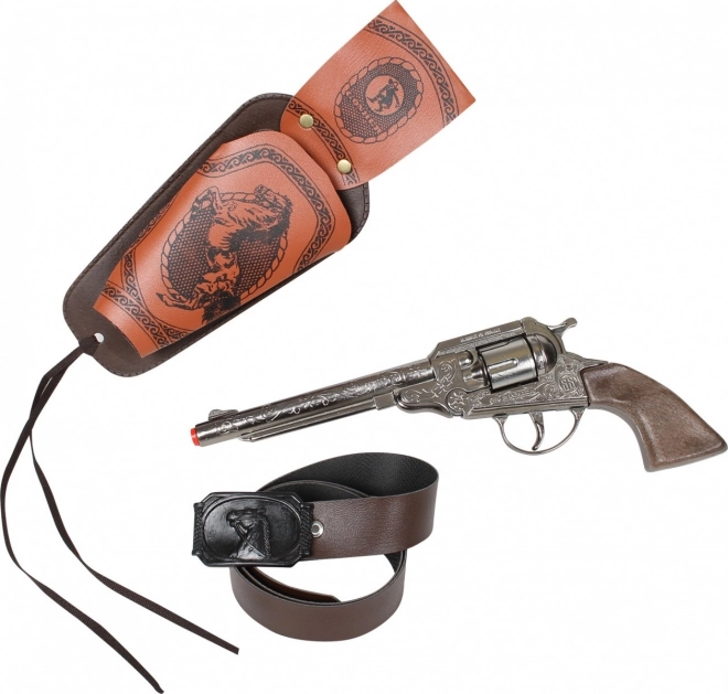 Metal Cowboy Revolver with Holster