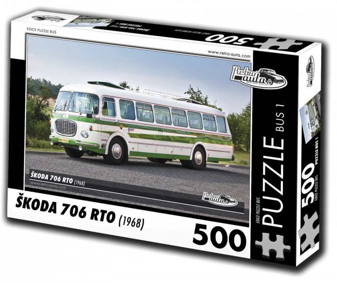 Retro Car Puzzle Bus Škoda 706 RTO (1968) 500 Pieces