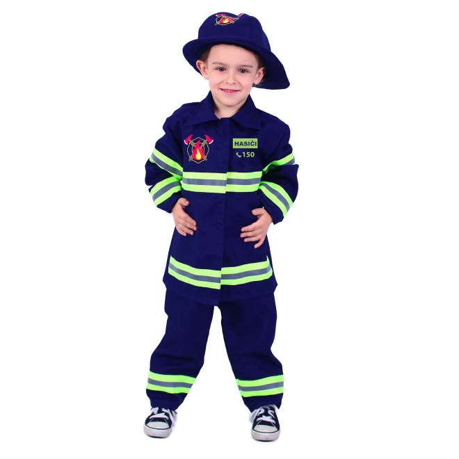 Children's Firefighter Costume with Czech Print