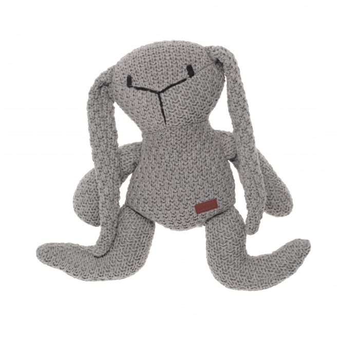 Knitted Bunny Toy, Grey