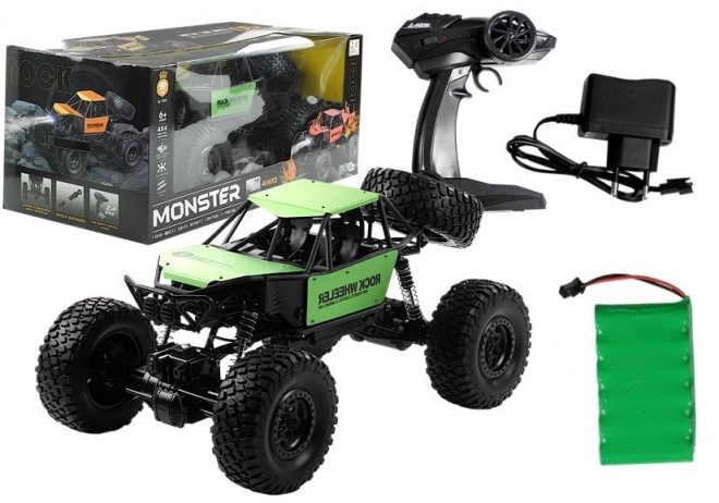 Remote Control Monster Truck with Suspension Green