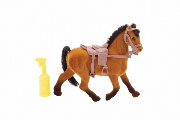 Plastic Horse with Saddle and Accessories