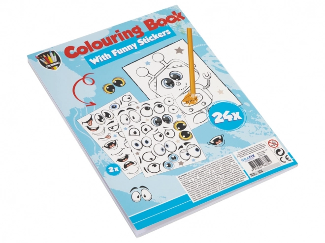 Coloring Book with Stickers Blue