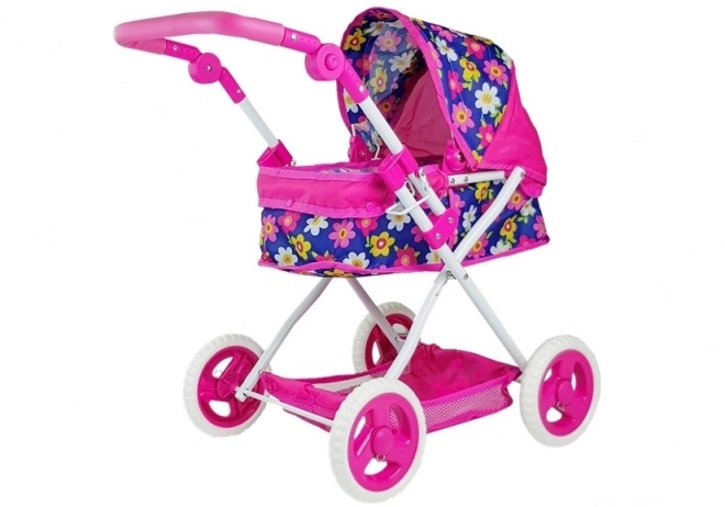 Pink Flower Doll Stroller