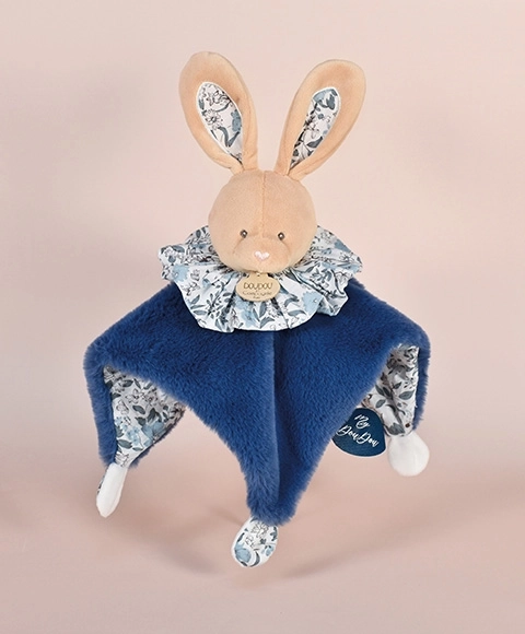 Blue Cuddly Bunny 3-in-1 Toy and Blanket