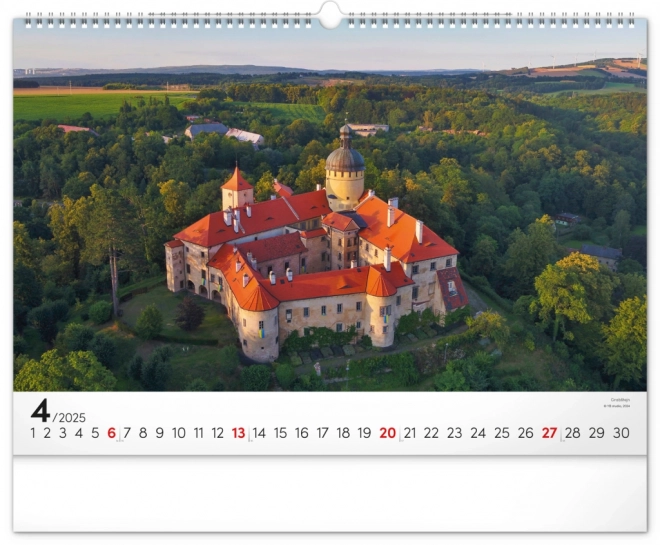 Wall Calendar with Czech Landscapes 2025