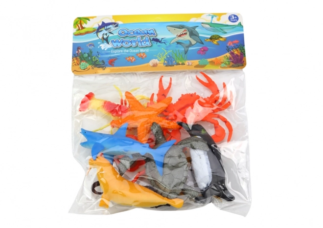 Set of Underwater Sea Animal Figures