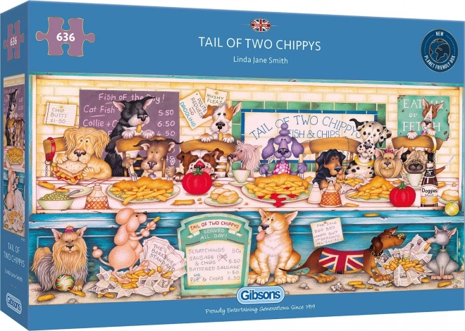 Gibsons panoramic puzzle mischievous duo tails