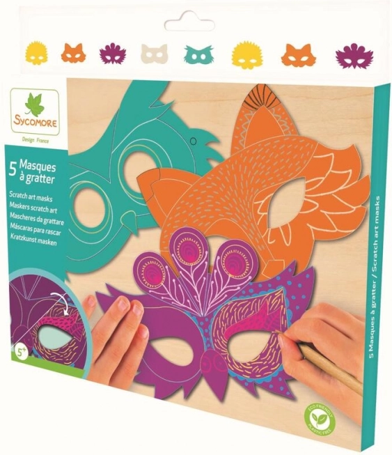 Scratch-off animal masks for kids