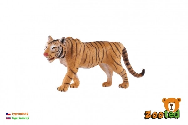 Indian Tiger Plastic Figurine 13.5cm in Bag