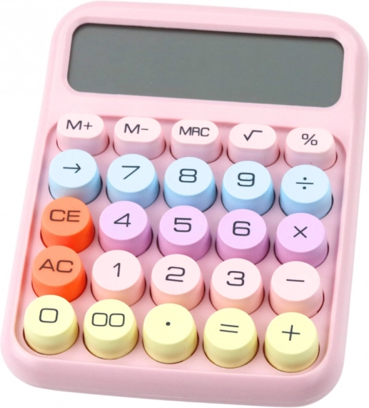 Rosa Batteriebetriebener Taschenrechner für Büro und Schule