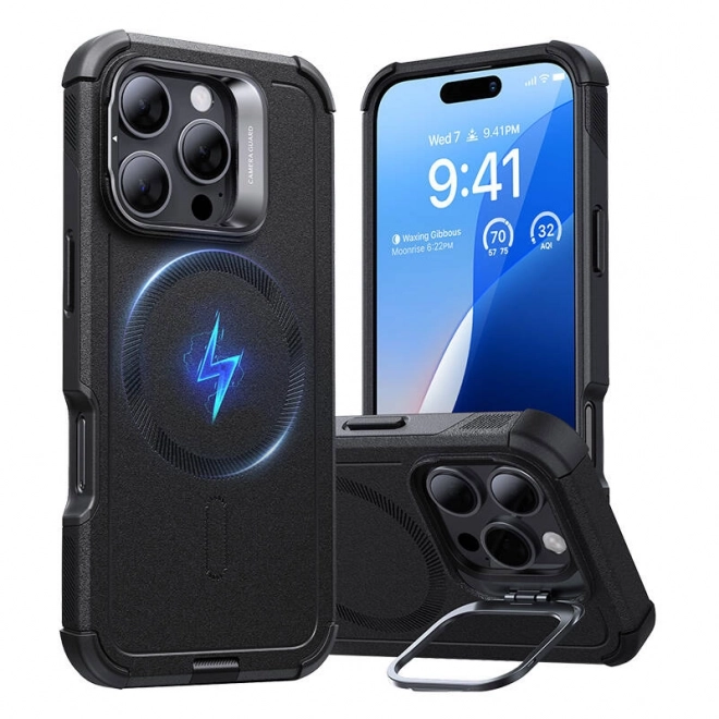 Custodia Cyber Tough HaloLock con supporto per iPhone 16 Pro