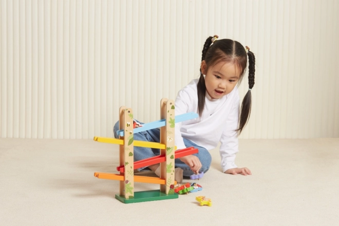 Colorful Jungle Wooden Slide Toy