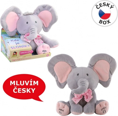 Interactive Plush Elephant – Peekaboo 25 cm
