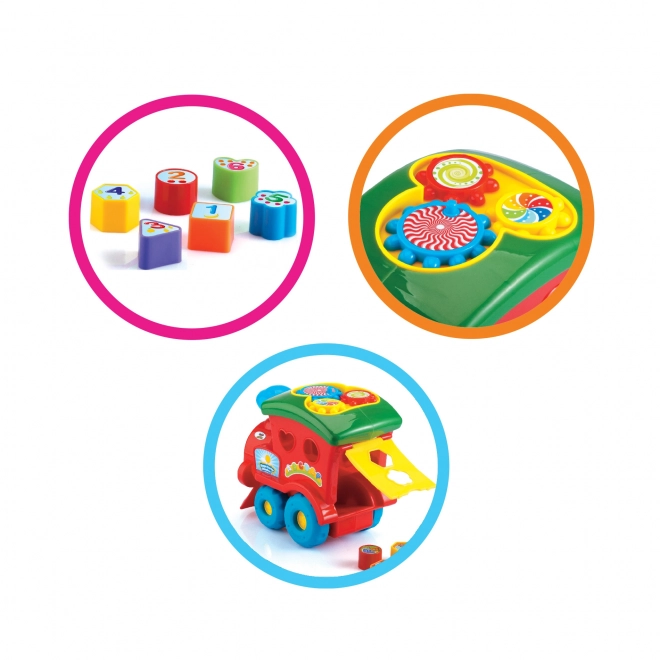 Colorful Locomotive Shape Sorter Toy