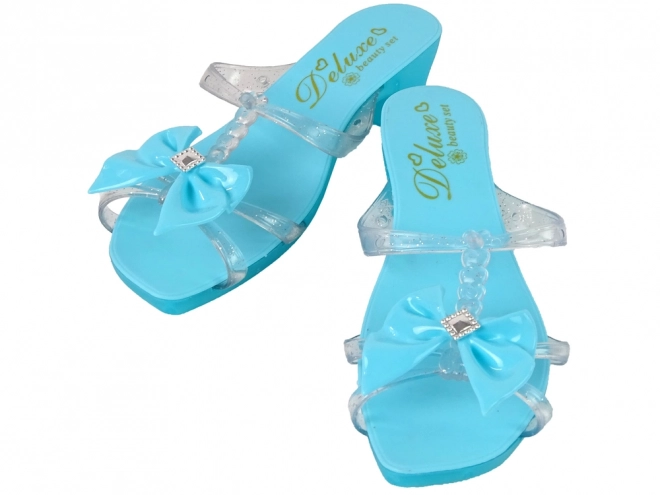 Princess Beauty Set with Blue Slippers and Accessories