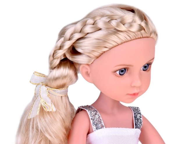 Elegant Doll with Hat and Long Blonde Hair