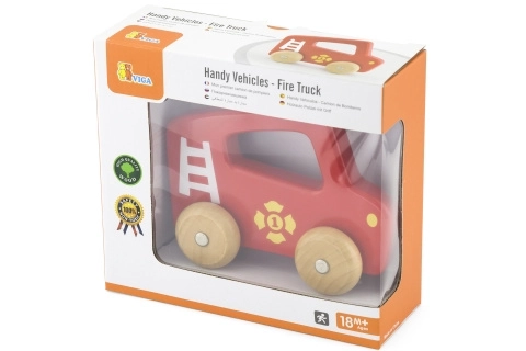 Wooden Fire Truck Toy