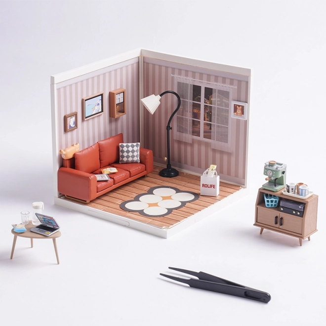 Robotime Cozy Living Room Miniature Kit