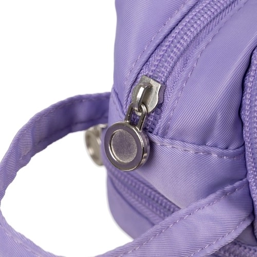 Large Purple School Pencil Case - Foldable with Three Compartments