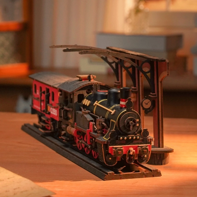 Robotic Vintage Steam Locomotive 3D Wooden Puzzle