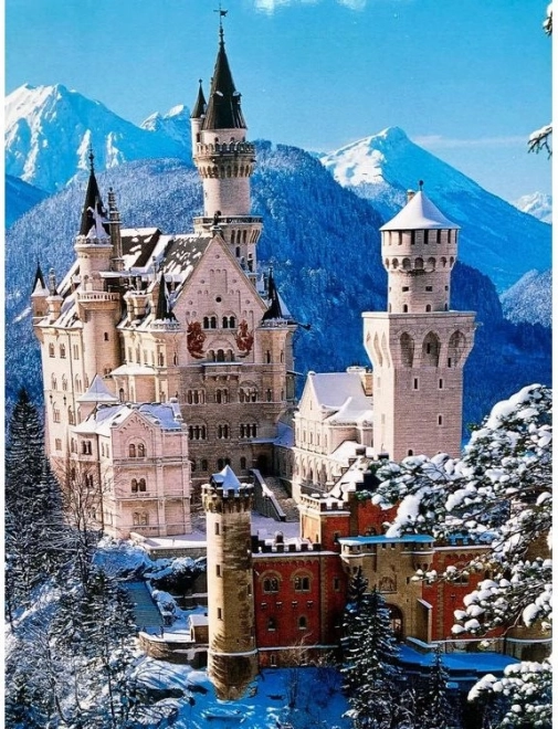 Diamond painting Neuschwanstein Castle in winter