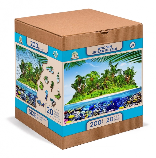 Wooden City exotic island treasure puzzle 2 in 1