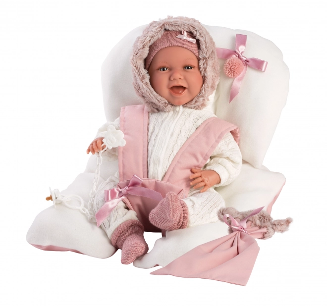 Realistic Baby Doll with Sounds and Soft Cloth Body