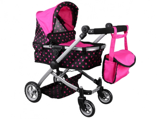 4-in-1 Doll Stroller with Bassinet – Black