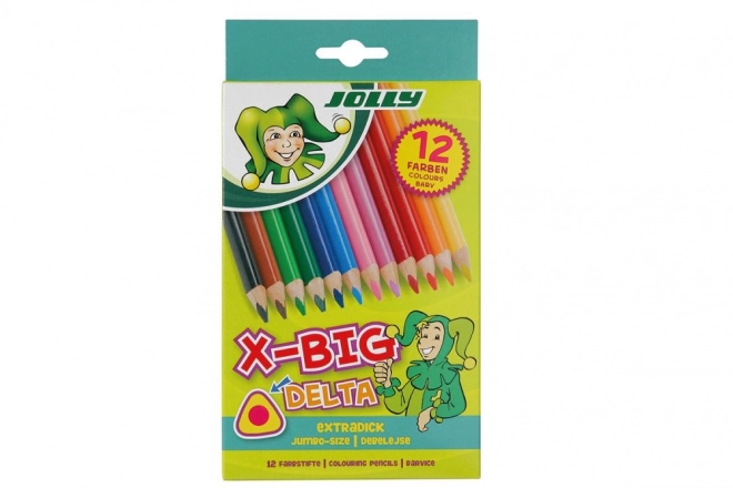 Large Triangle Crayons X-Big Delta 12 Colors