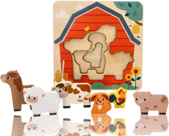 Layered Farm Animals Puzzle