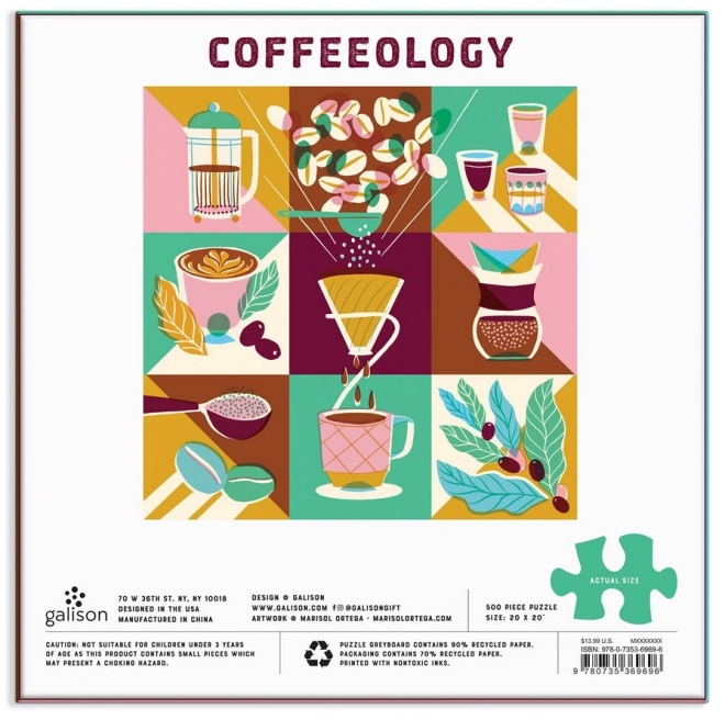 Coffeeology Square Puzzle 500 Pieces