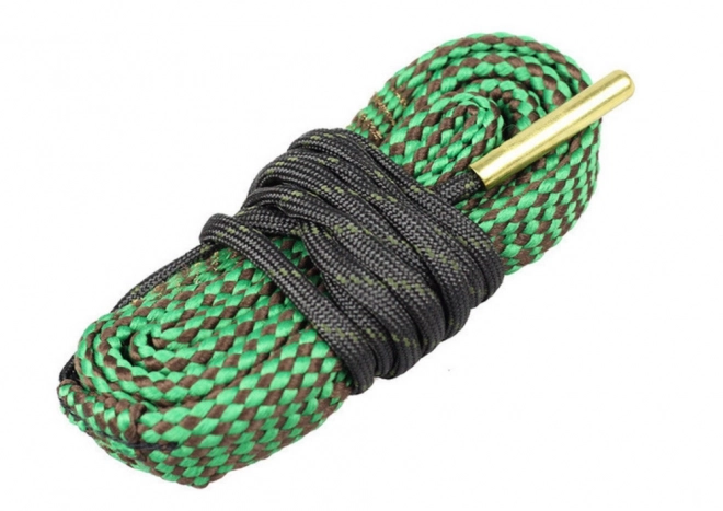 Gun Cleaning Bore Snake with Integrated Brushes