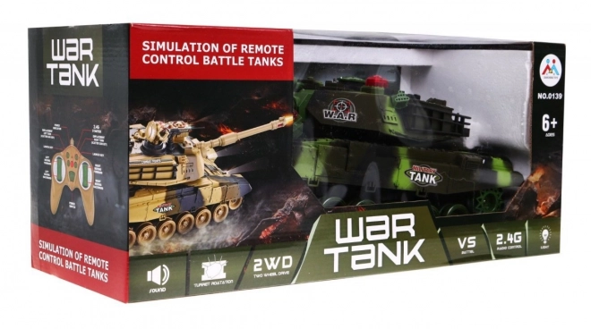 Remote Controlled Tank for Kids 3+ with Sounds and LED