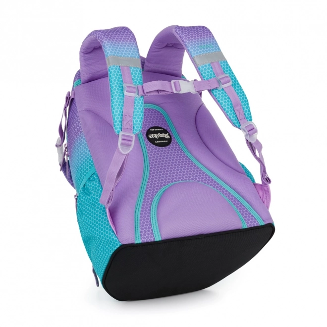 School Backpack in Ombre Blue and Pink