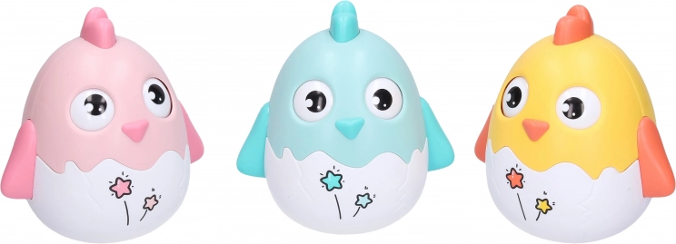 Gioco roly poly pulcino con campanellini 12 cm