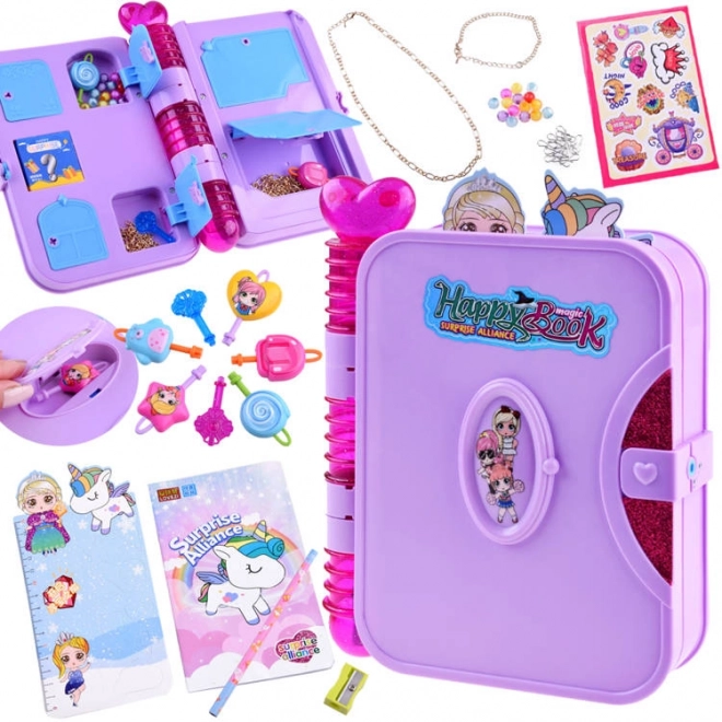 Magical Secret Diary with Lock and Stickers