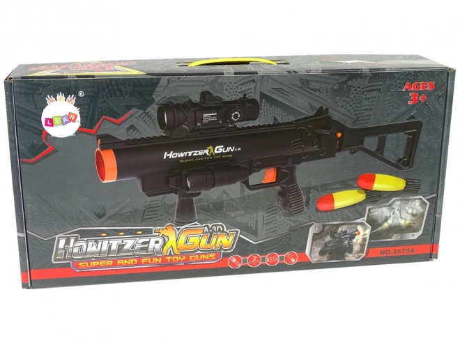 Black Grenade Launcher Toy with Sound and Flashlight