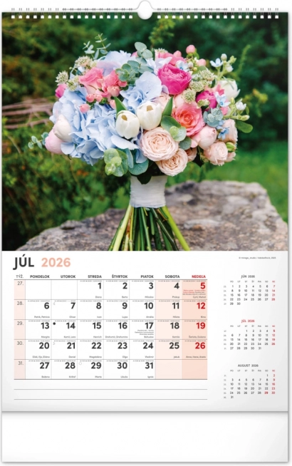 Wall Calendar Flowers 2026