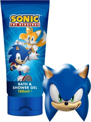 Coffret cadeau Sonic gel douche et bain moussant 150 ml avec jouet gicleur d’eau