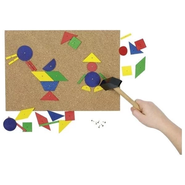 Goki Big Hammer and Peg Corkboard Set