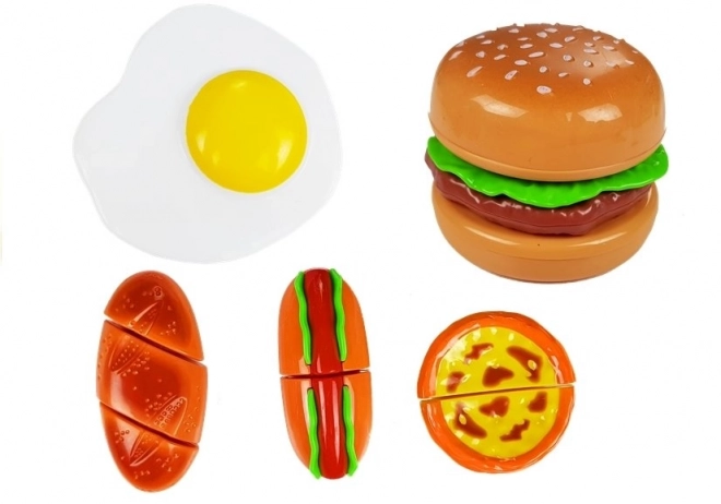 Burger Cutting Set with Velcro in a Box