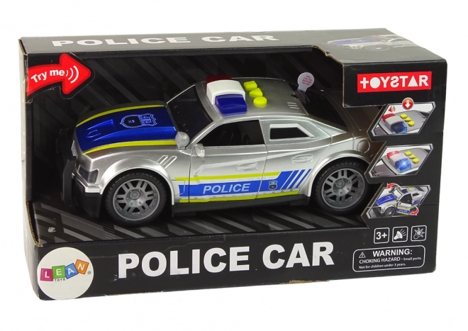 Police Car with Lights and Sounds - Silver