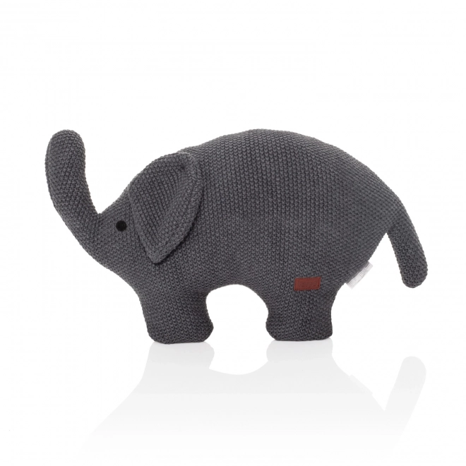 Knitted Toy Elephant - Dark Grey